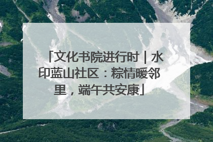 文化书院进行时｜水印蓝山社区：粽情暖邻里，端午共安康